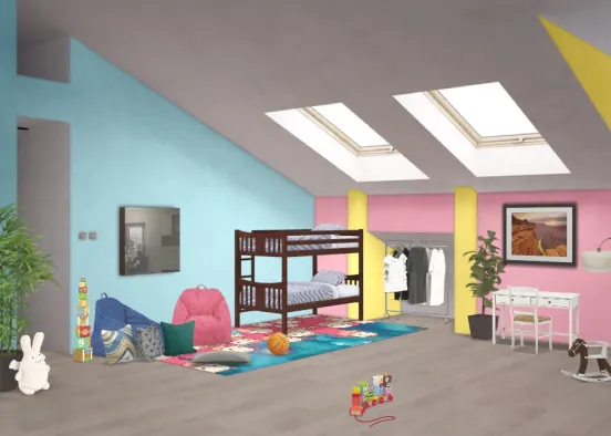 childrens’s bedroom  Design Rendering