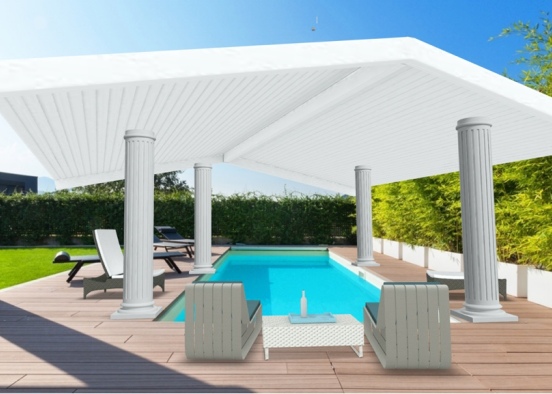 Greek pool Design Rendering