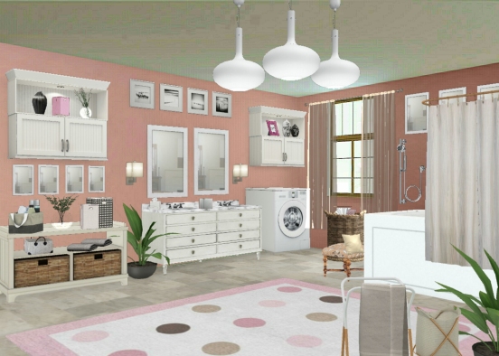 Розовая ванная* Design Rendering