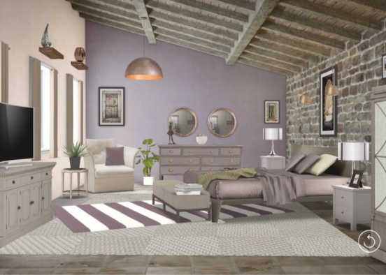 Pretty Lavender bedroom! Design Rendering