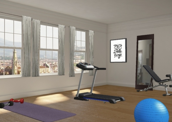 Gym/workout room Design Rendering