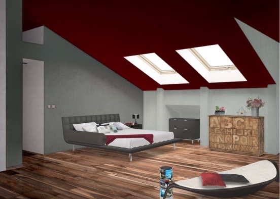 Grey and red Design Rendering