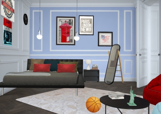 Bedroom for teen boy. Hope you like it 😀 Design Rendering