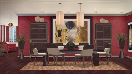 dining room of a young suburban couple