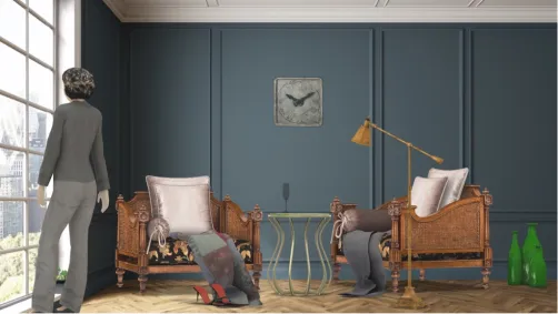 old fashioned living room