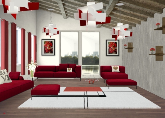 Valentines Day Party Room Design Rendering