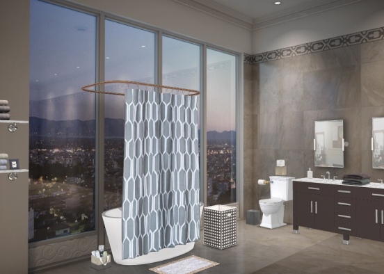 salle de bain 🧼 luxueuse et très propre  Design Rendering