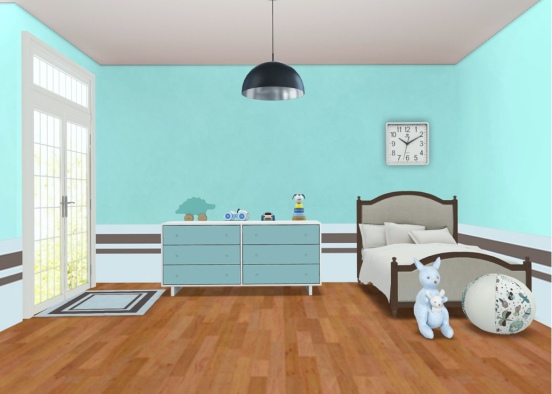 A young boys room Design Rendering