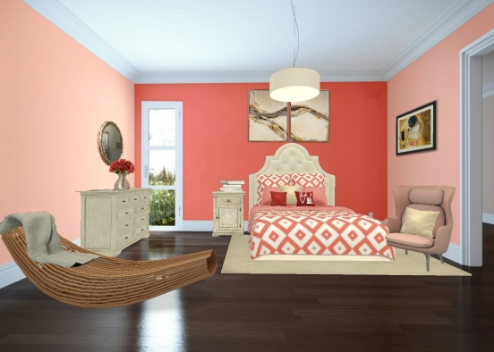 Chambre rosé  Design Rendering