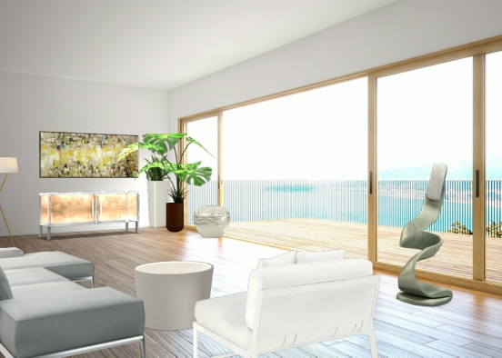 Living room on the sea Design Rendering