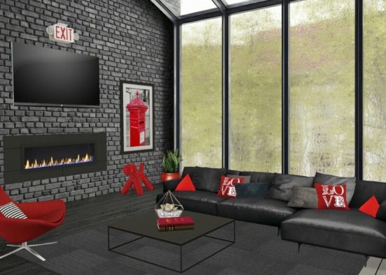 Red and Black Design Rendering
