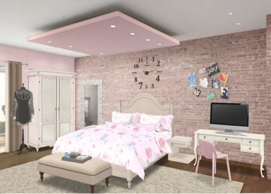 girl’s bedroom Design Rendering