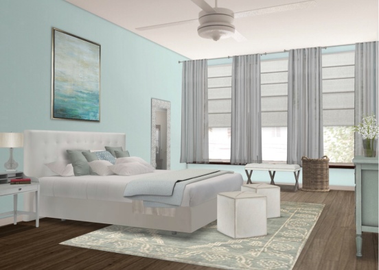 Sage Bedroom Design Rendering