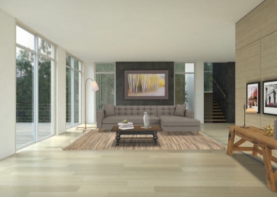 Living room in HHI Design Rendering