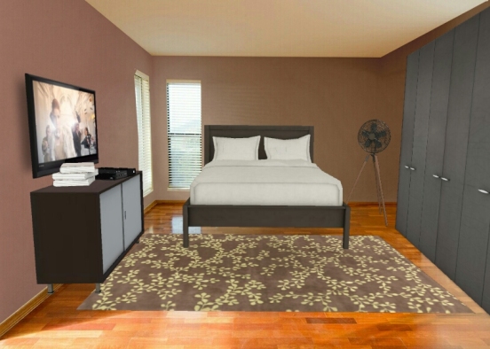 Quarto brasileiro Brazilian bedroom Design Rendering
