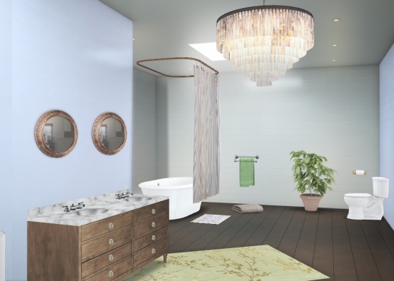 Luxery bathroom Design Rendering