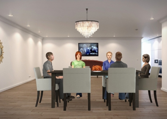 Living /dining room  Design Rendering