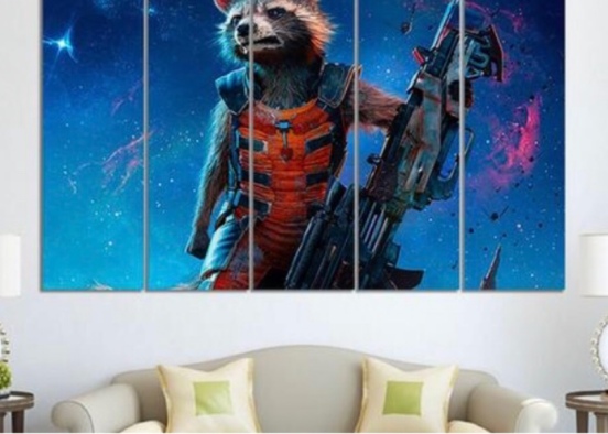 Guardians Of The Galaxy Living Room Design Rendering