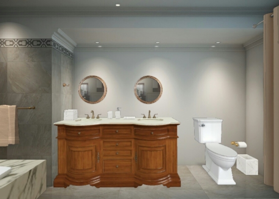 Banheiro de Luxo Design Rendering