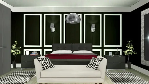 Quarto preto e branco