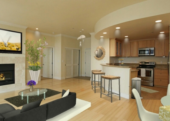 Cucina soggiorno mauro e manu design  Design Rendering