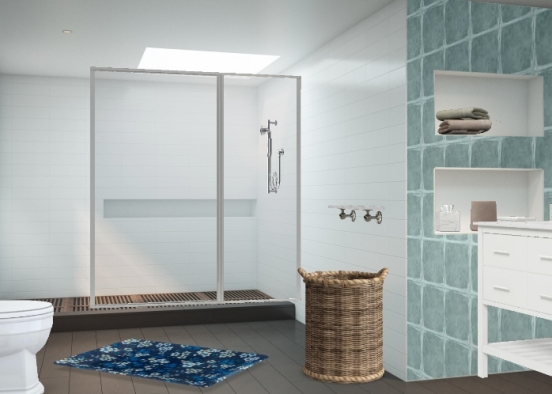 The Blue Bathroom Design Rendering