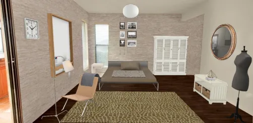 Modern brown-grey bedroom