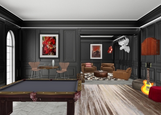 Mancave/cigar lounge Design Rendering