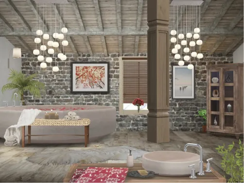 rustic bathroom