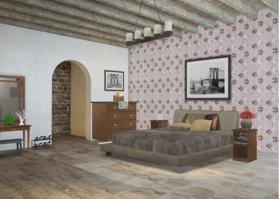Bedroom (farmhouse) Design Rendering
