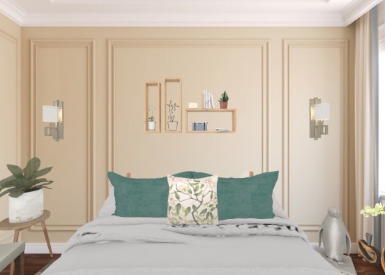 Classic Bedroom  Design Rendering