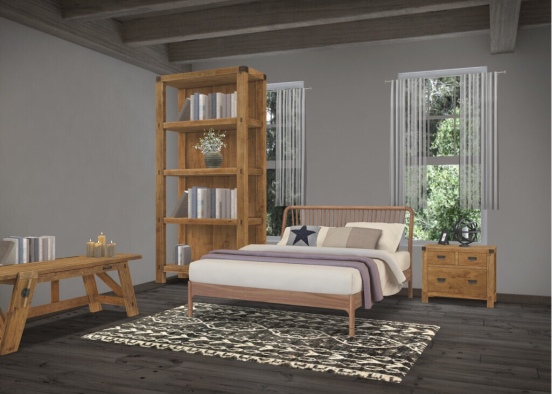 Guest bedroom (cabin) Design Rendering