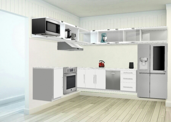 Apartment Kitchen Design Rendering