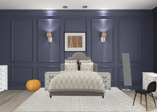 luxurious bedroom Design Rendering