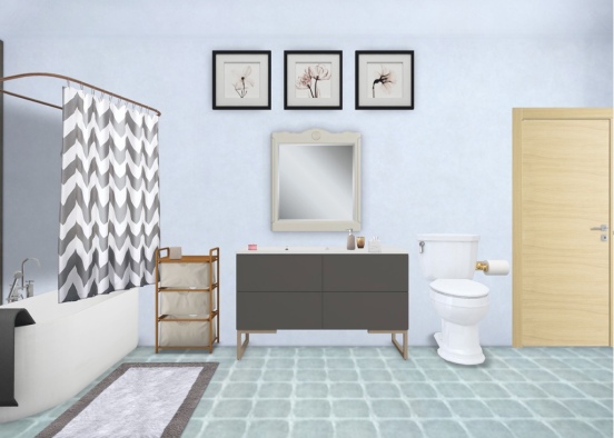 Sweet home bathroom Design Rendering