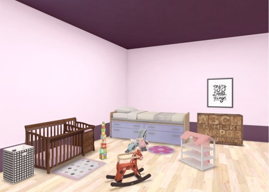Nursery and teen room Design Rendering