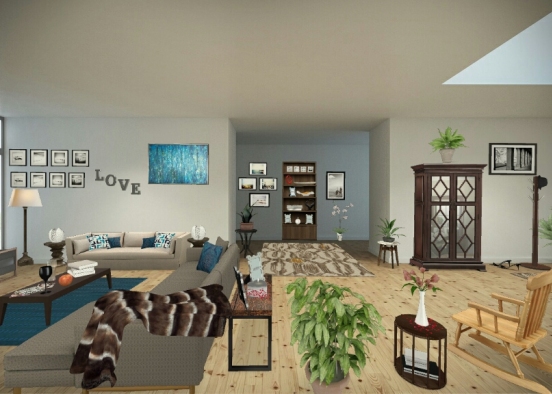 Living room/entrance Design Rendering