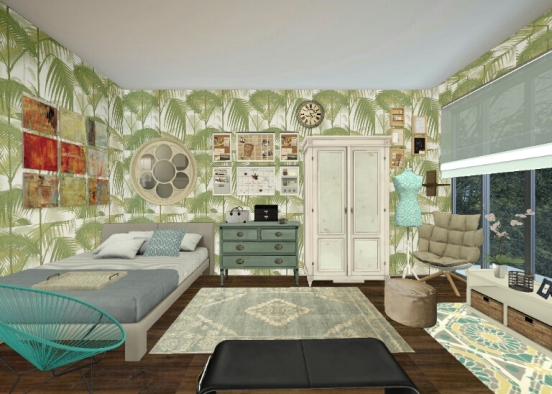 Dormitorio Adolescente Design Rendering