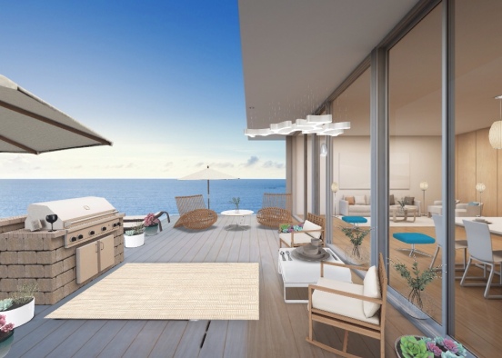 beach deck Design Rendering
