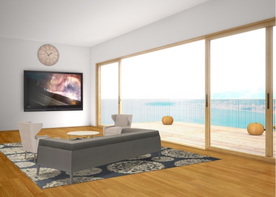 beach livingroom Design Rendering