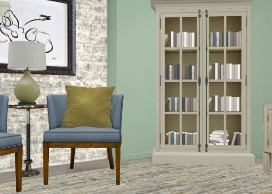 Simple sitting room Design Rendering