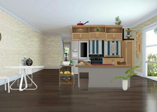 Kitchen & Diney Design Rendering