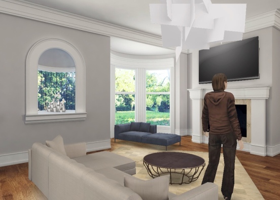 Lounge in the Living Room Design Rendering