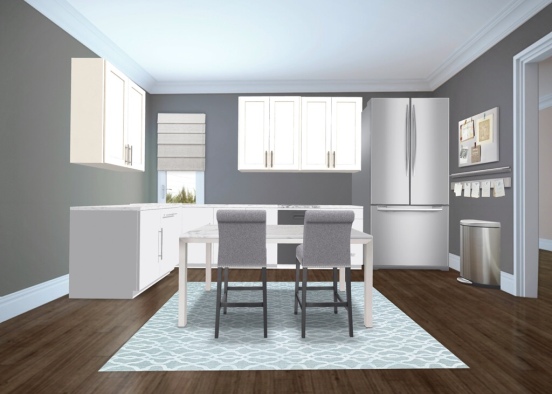 kitchen . I can't seem to figure out how to get pillows on beds or food on tables. Can any body help me out? Design Rendering