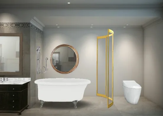 Baño moderno Design Rendering