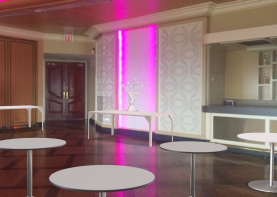 Rose Ballroom Entrance with Furniture Design Rendering