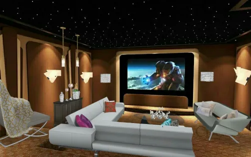 Luxury home movie theater 