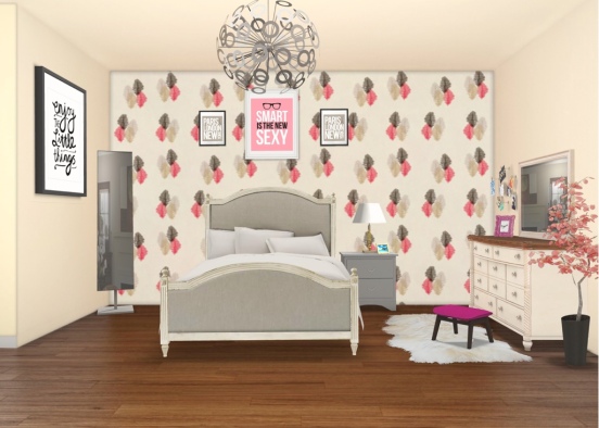 The Gurl's Bedroom Design Rendering