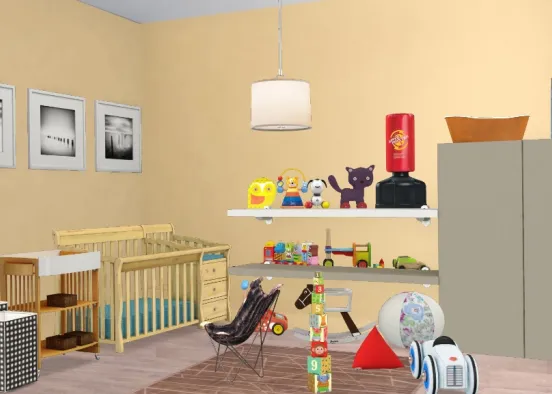 Dětský pokoj pro miminko  Design Rendering