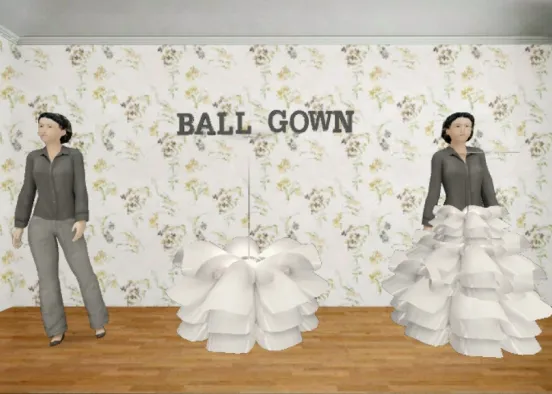 Ball Gown dress Design Rendering